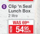 Addis Clip n Seal Lunch Box (2Ltr)