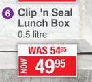 Addis Clip n Seal Lunch Box (0.5Ltr)