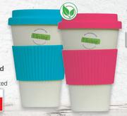 Dis-Chem Living Bamboo Coffee Cup (Assorted Colours)-384ml Each