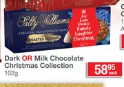 Lally Williams Dark Or Milk Chocolate Christmas Collection-102g Each