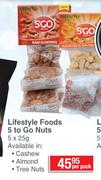 Lifestyle Foods 5 To Go Nuts-5 x 25g Per Pack