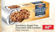 Quickbury Sugar Free Chocolate Chip Cookies Assorted-150g