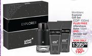 Montblanc Explorer Gift Set EDP 100ml Plus Free After Shave Balm 100ml And Shower Gel 100ml