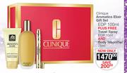 Clinique Aromatics Elixir Gift Set EDP 100ml Plus Free Travel Spay EDP 10ml And Body Smoother 75ml