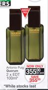Antonio Puig Quorum 2 x EDT-100ml