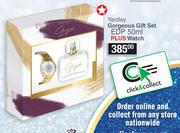 Yardley Georgeous Gift Set Of EDP 50ml Plus Watch