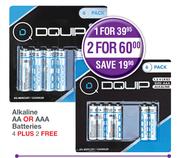 Dquip Alkaline AA Or AAA Batteries 4+2 Free-Each