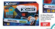 X-Shot Recoil Foam Dart Gun With 8 Darts