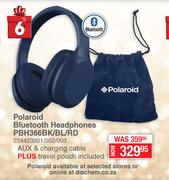 Polaroid Bluetooth Headphones PBH366BK/BL/RD