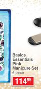 Basics Essentials Pink 6 Piece Manicure Set