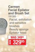 Carmen Facial Epilator And Brush Set