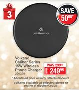Volkano Caiber Series 15W Wireless Phone Charger