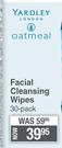 Yardley Oatmeal Facial Cleansing Wipes-30's Pack