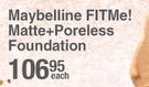 Maybelline Fit Me! Matte + Poreless Foundation-Each