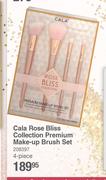 Cala Rose Bliss Collection Premium Make Up Brush Set (4 Piece)