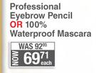 Rimmel Professional Eyebrow Pencil Or 100% Waterproof Mascara-Each