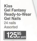 Kiss Gel Fantasy Ready To Wear Gel Nails Assorted-24's Per Pack