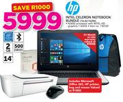HP Intel Celeron Notebook Bundle 14-AC102NI