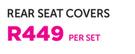 Stingray Explorer 2 Piece Rear Black Seat Covers-Per Set