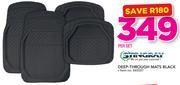 Stingray Deep-Through Mats Black-Per Set