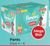 Pampers Ultra Skin Comfort Pants Sizes 4-6 Mega Box-Per Pack