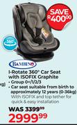 Bambino I-Rotate 360 Degree Car Seat With ISOFIX Graphite
