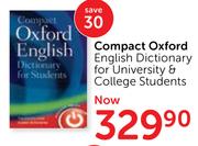 Compact Oxford English Dictionary For University And College Students 