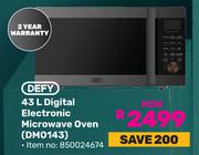 Defy 43L Digital Electronic Microwave Oven DMO143 (850024674)