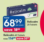 Relicalm-40 Tablets Per Pack