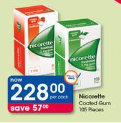 Nicorette Coated Gum-105 Pieces Per Pack