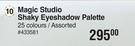 Magic Studio Shaky Eyeshadow Palette 25 Colours Assorted