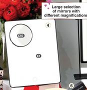 Mirror With LED Light Magnification X1 & X10 2 Piece