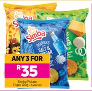 Simba Potato Chips Assorted-For Any 3 x 120g
