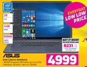 Asus Intel Celeron Notebook