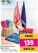Embossed & Jacquard Beach Towels-Each