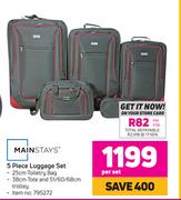 Mainstays 5 Piece Luggage Set-Per Set