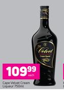 Cape Velvet Cream Liqueur-750ml Each