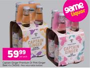 Captain Ginger Premium Or Pink Ginger Beer-4 x 340ml Per Pack