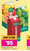 Rhodes 100% Fruit Juice Blend Assorted-For Any 3 x 2Ltr