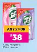 Handy Andy Refill Assorted-For Any 2 x 750ml