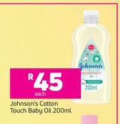 Johnson's Cotton Touch Baby Oil-200ml Each