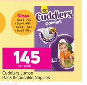 Cuddlers Jumbo Pack Disposable Nappies-Per Pack