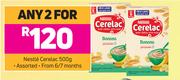 Nestle Cerelac Assorted-For Any 2 x 500g