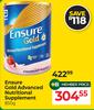 Ensure Gold Advanced Nutritional Supplement-850g