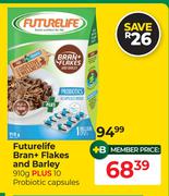 FutureLife Bran+ Flakes And Barley 910g Plus 10 Probiotic Capsules