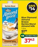 Blue Diamond Almond Breeze Barista Blend Almond Milk-1Ltr
