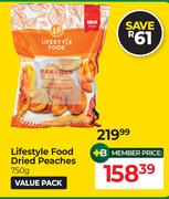 Lifestyle Food Dried Peaches-750g