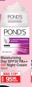 Ponds Moisturising Day SPF30 PA++ Or Night Cream-50ml Each