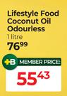 Lifestyle Food Coconut Oil Odourless-1L