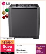 LG 18Kg Grey Twin Tub TT1861RWPT 10299814